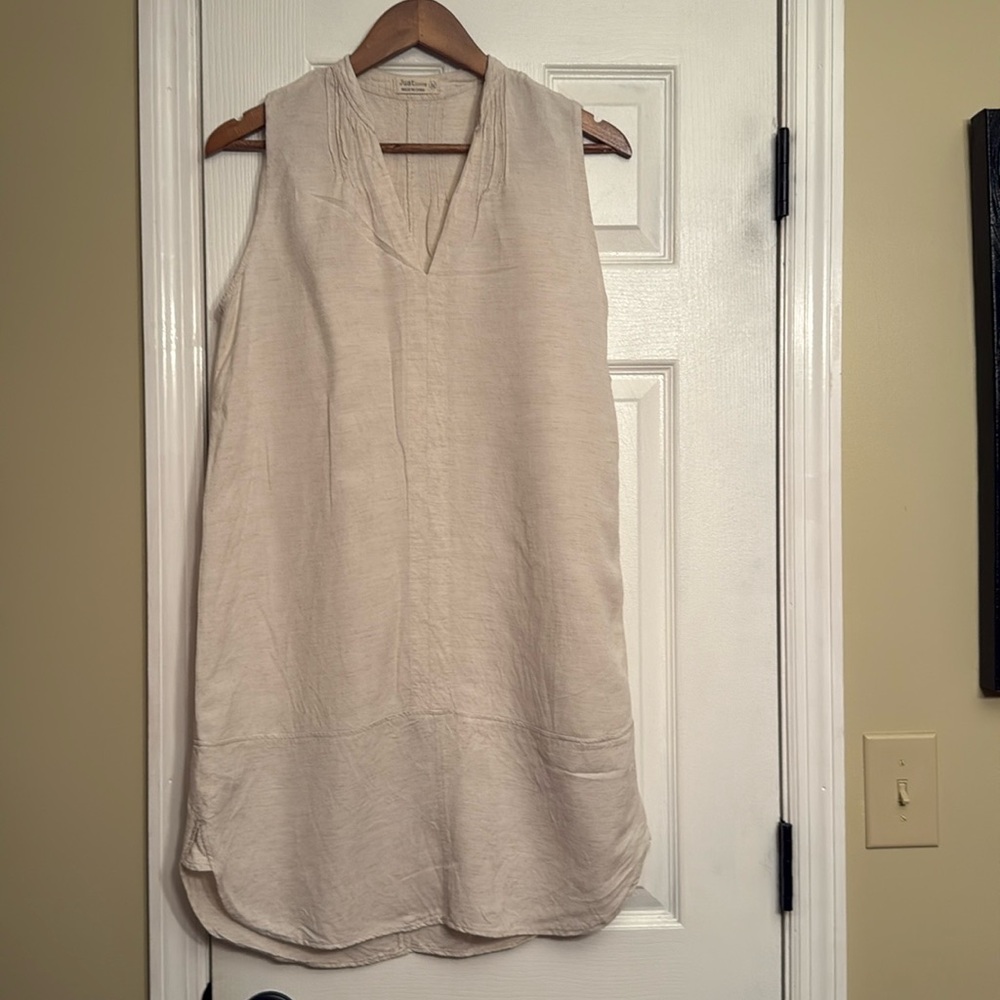New boho Boheme medium Just living Tan Women's Dress Anthropologie $98 medium
